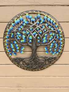 Blue Multi Color Tree of Life 22”
