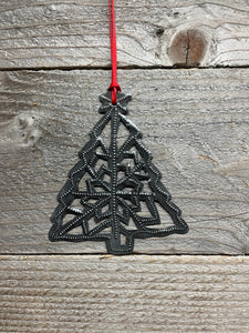 Christmas Tree Snowflake Ornament