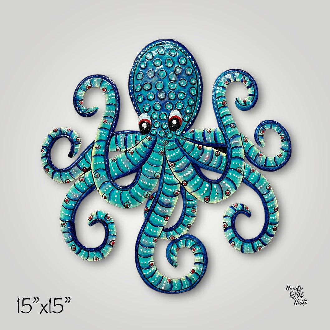 Blue Multi Color Octopus