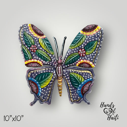Purple Flower Colorful Butterfly