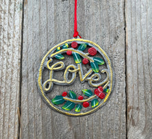 Load image into Gallery viewer, Cursive Love Ornament - Painted