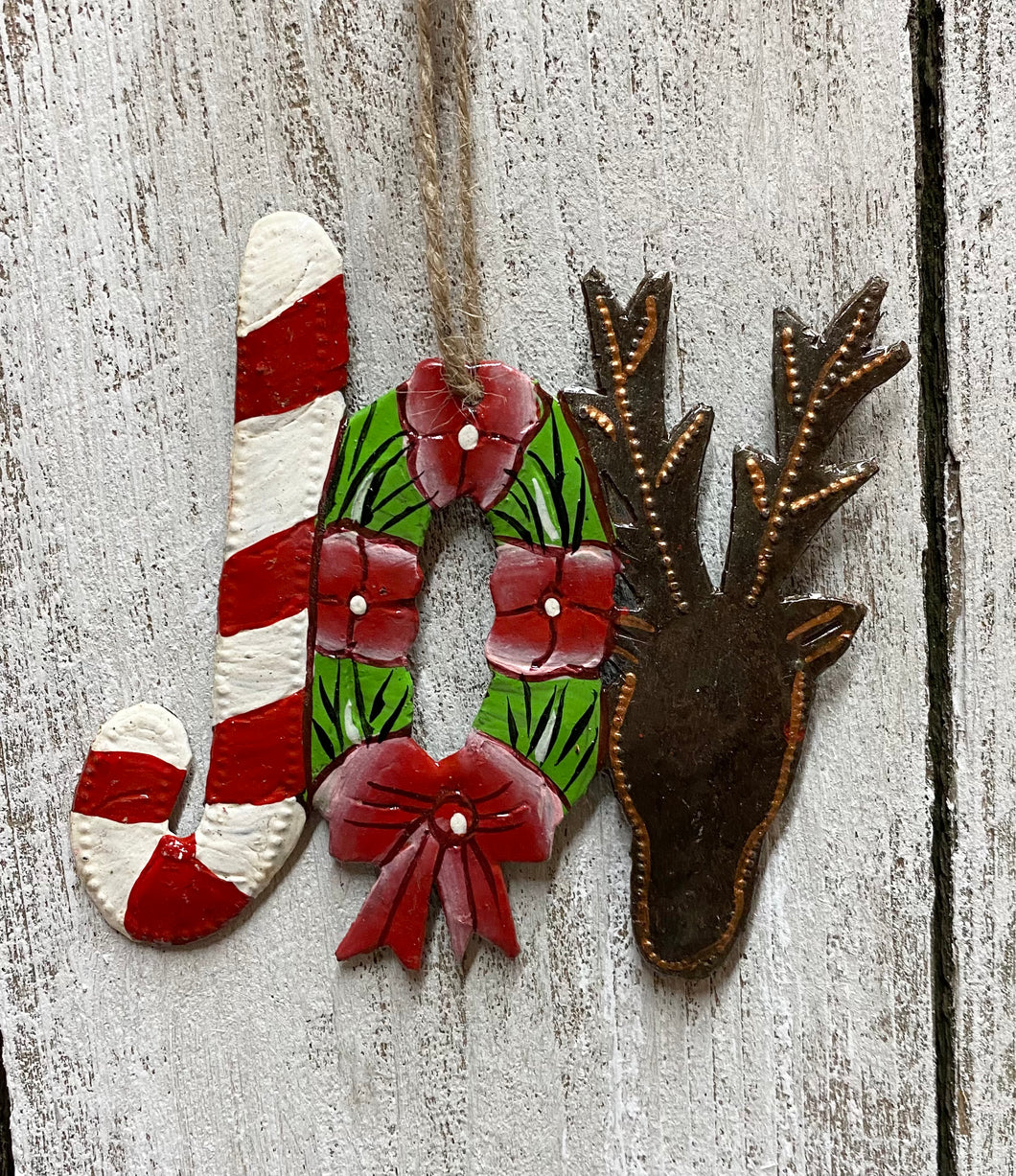 Joy with Deer Ornament