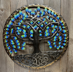 Blue Multi Color Tree of Life 22”