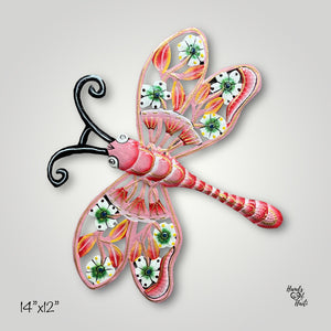 Dragonfly -  Set of (4) Mint, Green, Pink and Blue Color