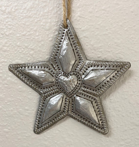 Star With Heart Ornament