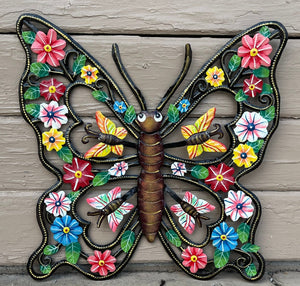 Butterfly With Flowers 3-D Wings