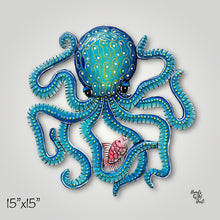 Load image into Gallery viewer, Colorful Octopus - Blue