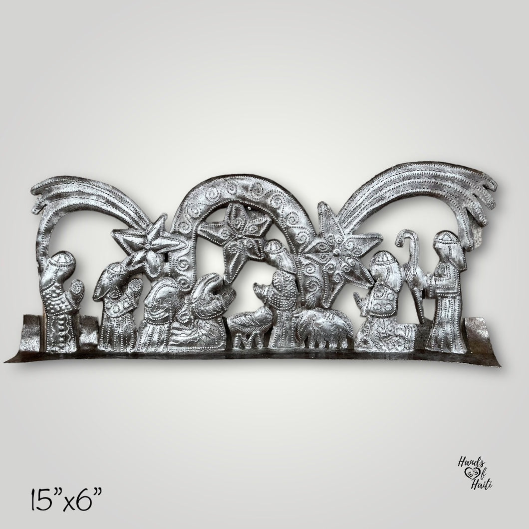 Standing Nativity with Shooting Stars