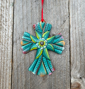 Cross Ornament - Green