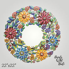 Load image into Gallery viewer, Floral Wreath Sunflower Daisy Lily Berry